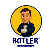 BOTLER LOGO - Text below blue